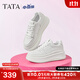 他她（TATA）孫樂(lè )言同款女鞋小白鯨鞋子秋冬新款厚底加絨板鞋小白鞋增高休閑鞋 白色 37