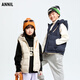 安奈兒（Annil）童裝男女童帶帽羽絨馬夾2025冬新款 松木灰 170