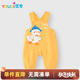優(yōu)奇寶寶春秋裝2024新款嬰兒背帶褲連體衣春秋早秋衣服外出春季哈衣