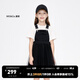 little MO&Co.童裝女童無(wú)袖背帶牛仔網(wǎng)紗連衣裙兒童裙子潮酷背帶裙 牛仔黑色 140 140/68
