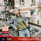 Levi's?SilverTab?25年春夏新款男士美式復古破洞牛仔夾克外套 藍灰 004GK-0001 M