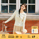 森馬（Semir）[商場(chǎng)同款]長(cháng)袖T恤女緊身簡(jiǎn)約百搭2025新款春圓領(lǐng)打底衫基礎 奶白10501 L 165/88A