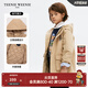 Teenie Weenie Kids小熊童裝春秋款男女童休閑連帽立領(lǐng)三防棉服外套 米色 160 cm