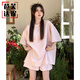 芭芙達妮慵懶風(fēng)短袖短褲運動(dòng)套裝女夏季韓版學(xué)生寬松時(shí)尚休閑兩件套跑步服 粉色 【兩件套】 L 【建議101-115斤】