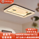 帝贊臥室吸頂燈中古風(fēng)客廳燈現代簡(jiǎn)約大氣全光譜護眼主燈新中式燈具 【荷葉】咖色-103CM-無(wú)極調光