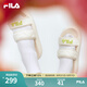 FILA 斐樂(lè )女鞋涼拖鞋夏季款厚底沙灘鞋魔術(shù)貼休閑鞋DONUT甜甜圈 奶白-GB 36.5