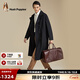 暇步士（Hush Puppies）旅行包男士復古真皮高檔頭層牛皮時(shí)尚隨身通勤大容量登機包行李包 深咖色HA-1311009W-504