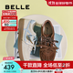 百麗（Belle）流心曲奇撞色愛(ài)心德訓鞋女2025秋新內增高運動(dòng)休閑鞋B2873CM5 米白色-3CM增高 37