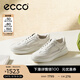 愛(ài)步（ECCO）平底鞋女 倪妮同款牛皮板鞋系帶休閑運(yùn)動(dòng)鞋 街頭272803 白色/灰白色27280356946 37