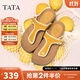 他她（TATA）復古休閑夾腳拖鞋女鞋氣質(zhì)厚底涼鞋2025秋季新款7GN02BT5 黃色 39