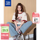 唐獅【關(guān)曉彤同款&史努比聯(lián)名款】唐獅2025夏季女短袖T恤純棉寬松穿搭