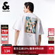 杰克·瓊斯（JACK&JONES）男裝衣服NBA聯(lián)名春夏款潮酷百搭舒適運動(dòng)OVERSIZED短袖T恤男裝 A06本白色-1 常規 M