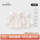 歡喜小熊嬰兒?jiǎn)紊弦聝杉b寶寶0-6個(gè)月剛出生新生兒純棉A類(lèi)衣服