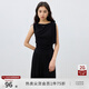自巧小個子別致設(shè)計感扭結(jié)t恤女2025夏季新款小眾修身文藝風(fēng)上衣 謐黑色 S （尺碼：3）
