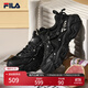 FILA 斐樂(lè )官方女鞋貓爪鞋5代老爹鞋運動(dòng)鞋夏季網(wǎng)面休閑鞋透氣女 黑-BK 36.5