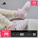 adidas ADIPUFF面包鞋保暖防滑耐磨柔軟中幫棉鞋阿迪達斯輕運動(dòng)   沙棕粉/亮白/紫粉   38