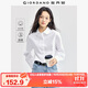 佐丹奴知識(shí)分子風(fēng)襯衫女純棉法蘭絨減齡娃娃領(lǐng)泡泡袖襯衣13344850