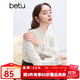 百圖betu女裝冬季新款毛衣半高領(lǐng)磨毛蕾絲彈力舒適毛衣女2411T52 米白 M