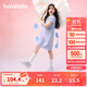 巴拉巴拉女童裙子兒童連衣裙2025夏裝中大童洋氣撞色Polo裙208225111011