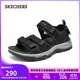 斯凱奇（SKECHERS）涼鞋男士秋季平底涼拖鞋防滑運動(dòng)休閑鞋軟底沙灘鞋205478