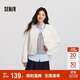 森馬（Semir）外套女冬短款圓領(lǐng)修身仿羊羔毛仿麂皮夾克小個(gè)子上衣101724108011