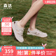 森達羅馬涼鞋女款2025夏新商場(chǎng)同款運動(dòng)風(fēng)休閑豬籠鞋4CFQ1BK5 米色 37