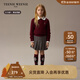 Teenie Weenie Kids小熊童裝秋男女童經(jīng)典百搭休閑風(fēng)圓領(lǐng)羊毛毛衣 酒紅色 110 cm
