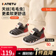 卡特兔兒童學(xué)步鞋秋季寶寶毛毛蟲(chóng)運(yùn)動(dòng)鞋1-5歲男女童鞋嬰兒鞋跑步機(jī)能鞋 黑紅-皮面 26 內(nèi)長(zhǎng)16.0cm  腳長(zhǎng)15.0-15.5