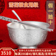 莉翠行（LICUIHANG）999足銀碗筷子勺子套裝實(shí)用餐具三件套雪花銀雙層隔熱福祿壽喜財(cái) 銀碗套裝249克（可刻字）