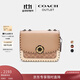 蔻馳（COACH）【專(zhuān)享直降】奧萊女士女包經(jīng)典標志鉚釘裝飾MADISON單肩包斜挎 棕黃色 灰褐色 混合色(新款)