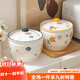 御卡爵裝豬油罐帶蓋5斤大容量陶瓷無(wú)孔調味罐子特大號家用泡菜缸新款 2.5L特大號豬油罐【摩登廚房】