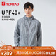 探路者（TOREAD）防曬衣春夏男女情侶輕薄透氣防紫外線(xiàn)UPF40+防潑水戶(hù)外風(fēng)衣 TAZK81804 青藍灰L