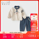 戴維貝拉男童運動(dòng)套裝秋裝兒童polo衫褲子兩件套寶寶衣服