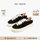 FOOT INDUSTRY足下工業(yè)「品牌經(jīng)典」手工編織板鞋厚底增高男女同款休閑透氣夏季 黑色 42