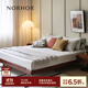 NORHOR北歐表情復古日式簡(jiǎn)約小森實(shí)木原木無(wú)床頭雙人床榻榻米床小戶(hù)型G 【現貨】C款胡桃木色白蠟木 1800mm*2000mm