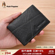 暇步士（Hush Puppies）卡包簡(jiǎn)約商務(wù)證件夾便攜多卡位卡夾證件夾生日禮物 黑色