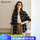 Olrain歐芮兒復古格子休閑寬松襯衫女秋裝2025新款通勤百搭上衣 格子 L