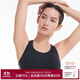 Aimer sports內衣女士ALLINII春秋季薄款無(wú)鋼圈中強度背心式運動(dòng)文胸AS116N82 深空黑400 S