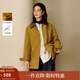 茵曼（INMAN）2025秋冬女裝新款巴恩風(fēng)復古撞色燈芯絨棉服百搭寬松外套 姜黃色 S