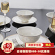 隆達骨瓷陶瓷餐具 嵐影 飯碗面碗湯碗 簡(jiǎn)歐現代創(chuàng  )意簡(jiǎn)約ins風(fēng)浮雕金 嵐影4.6英寸小碗6只裝
