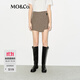 MO&Co.【明星同款】裙褲短褲千鳥格毛呢斜襟摩安珂 多色格紋 M 165