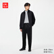 優(yōu)衣庫男裝燈芯絨舒適九分褲/長(cháng)褲褲子479137 09 黑色 M /170/80A
