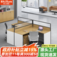 時仁（ShiRen）辦公家具辦公桌椅組合員工桌電腦桌現(xiàn)代簡約屏風隔斷辦公室卡座 T字形兩人位【含柜】