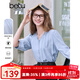 百圖betu女裝2025春季新款襯衫法式V領(lǐng)打攬七分袖氣質(zhì)襯衫女2502T81 藍色 M