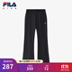 FILA【涼感功能】斐樂兒童瑜伽褲微喇2025夏季新款女中大童運(yùn)動(dòng)褲 深黑-BK 160