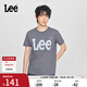 Lee商場(chǎng)同款25新品標準版圓領(lǐng)Logo印花男短袖T恤休閑LMT0104103RX 鐵灰色 XL