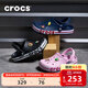 卡駱馳（CROCS）洞洞鞋貝雅卡駱班輕便耐磨一腳蹬休閑鞋|205089 黑色/白色-066 43 (270mm)