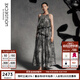 例外（EXCEPTION）新中式女裝半身長裙寬松疊褶設(shè)計(jì)垂墜半身裙夏季 中灰 M