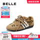 百麗（Belle）張凌赫同款方程式跑道賽車(chē)鞋女25秋新商場(chǎng)同款休閑鞋E2L1DCM5預售 棕色豹紋【章若楠同款】 38