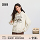 森馬（Semir）地理系列衛(wèi)衣女冬季圖案插肩袖加絨連帽上衣101724116010